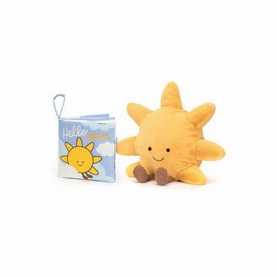 Jellycat Hello Sun Fabric and Amuseables Sun Medium New Zealand | TPGXK7962